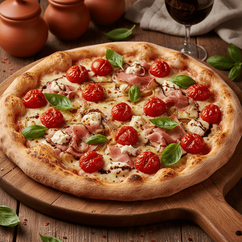 Pizza Cajún con toppings especiales