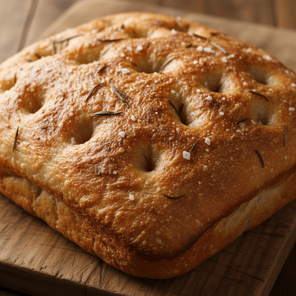 Focaccia Braseada recién horneada